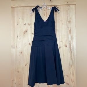 Anthropologie Velvet by Graham and Spencer Made in USA 100% cotton black dress